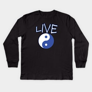 Live (yingyang) Kids Long Sleeve T-Shirt